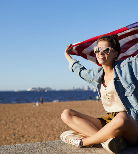 Bild von B-2 Touristin in den USA